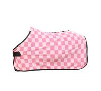 Coperta in pile antisudore per pony e shetland modello Henny con motivo a scacch