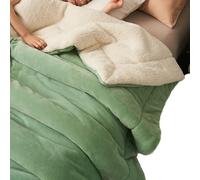 Coperta in Pile per Divano, Coperta Calda E Avvolgente per Divano, Camera Da Letto, Soggiorno, Viaggi, Auto, Animali Domestici, Tutte Le Stagioni, per Donne E Uomini(GreenB,150x200cm)