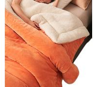 Coperta in Pile per Divano, Coperta Calda E Avvolgente per Divano, Camera Da Letto, Soggiorno, Viaggi, Auto, Animali Domestici, Tutte Le Stagioni, per Donne E Uomini(Orange,150x200cm)