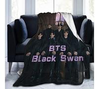 Coperte Kpop Bts, Coperte Di Flanella Morbide Calde E Resistenti All'Usura, Coperte Di Peluche Stampate In Digitale, Adatte Per La Decorazione Domestica, Regali Per Ragazzi E Ragazze (50x40 Pollici)
