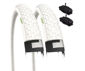 COPERTONI 2 Blancs 20 x 1,95 (50-406) + Chambres à air America Gomme Vélo BMX