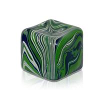 Copfeqyr Grande Balle Anti-Stress Cube Marbré 7 cm - Cube Squishy Sensoriel à Presser pour Adultes et Enfants, Jouet Fidget Relaxant, Boîte Cadeau (Green)