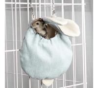 Copfeu Sugar Gliders Sac de couchage à suspendre pour écureuils, marmousettes, rats, hamsters et petits animaux de compagnie (bleu, taille L)