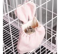 Copfeu Sugar Gliders Sac de couchage à suspendre pour écureuils, marmousettes, rats, hamsters, petits animaux de compagnie (rose, taille S)