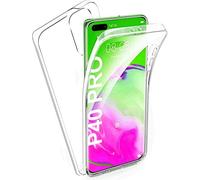 COPHONE® Coque 360 Compatible Huawei P40 Pro 100% Transparente 360 Protection intégrale Avant Souple + arrière Rigide. Housse Tactile 360 degres Anti Choc