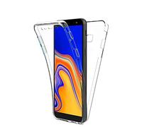 COPHONE® coque 360 compatible Samsung Galaxy j4 2018 100% Transparente 360 Protection intégrale avant souple + arrière rigide. Housse tactile 360 degres anti choc.