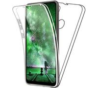 COPHONE® Coque Compatible Huawei Y6P Transparente 360 Protection intégrale Avant Souple + arrière Rigide. Housse Tactile 360 degres Anti Choc.