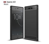 COPHONE® Coque de Protection Compatible avec Sony Xperia XZ1 Etui antidérapent Coque Fibre de Carbone Noir Sony Xperia XZ1 Housse Souple Haute Protection, Anti Choc