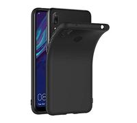 COPHONE® Coque Noir Compatible avec Huawei Y7 2019, Housse Etui Noir en Gel TPU Silicone Souple Ultra Mince avec Anti Choc