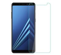 COPHONE® Verre trempé compatible avec le Samsung Galaxy A8 2018, film de protection écran Premium Anti Chocs et Casse, Anti empreintes, bords arrondis,dureté max 9H Tempered glass 2,5d