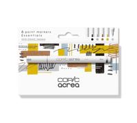 COPIC - Set de 6 marqueurs acrea Essentials - Encre à base d'eau et pigments - 0,8-1,2 mm