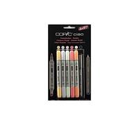 COPIC Ensemble de marqueurs Ciao – Pastels – Stylo multiliner – Lot de 5