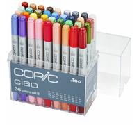 COPIC® Ciao B Set de marqueurs de mise en page, couleurs assorties 1,0 + 6,0 mm, 36 pcs.