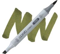 COPIC Ciao G99, Olive, Twin Marker avec une pointe de largeur moyenne et une pointe « brush ».