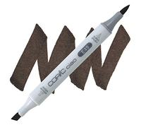 COPIC Ciao E49, Dark Bark, Twin Marker avec une pointe de largeur moyenne et une pointe « brush ».