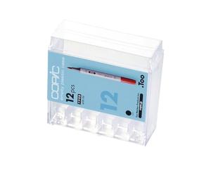 Copic Ciao, Empty Plastic Case, Présentoir en Acrylique pour 12 marqueurs Twin avec Une Pointe Moyenne et Une Pointe Brush