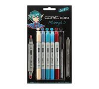 COPIC Ciao Ensemble comprenant Manga 2 Marqueur (Lot de 5)/Stylo multiliner 22075557 Couleurs Manga 2