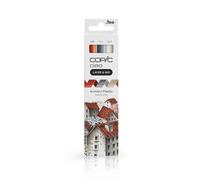 Copic Ciao LAYER & MIX « Architect Palette », set de marqueurs de 3 couleurs différentes, marqueur de mise en page avec une pointe de largeur moyenne et une pointe « brush ».