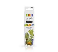 COPIC Marqueurs Ciao Layer & Mix Botanic Palette – Set de 3 couleurs, pointe moyenne et brosse