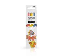 COPIC Ciao LAYER & MIX « Brilliant Palette », Set de marqueurs de 3 couleurs différentes, marqueur de mise en page avec une pointe de largeur moyenne et une pointe de brosse.
