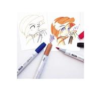 Copic Ciao Set de 12 marqueurs à encre à alcool permanente double pointe, pointe pinceau ultra souple et large biseautée, rechargeable - Set Couleurs Portrait