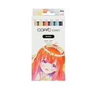 Copic Ciao Manga Lot de 5 marqueurs pastel doux avec 1 stylo multiple 0,3 mm en rose, Twin Marker avec une pointe moyenne et une pointe pinceau