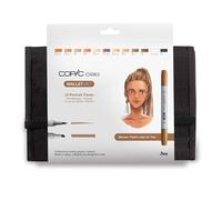 COPIC Ciao Set « Couleurs Portrait », Set de 12 pièces dans un Wallet, Twin Marker avec une pointe moyenne et une pointe Brush