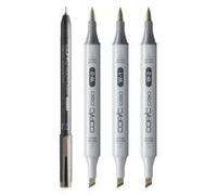 COPIC – Marqueurs Ciao – Shade Set Light Warm Gray – 3 Twin (moy. + Brush) + Multiliner 0,3mm