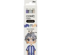 COPIC Set de 3 marqueurs Ciao LAYER & MIX «Serene Palette» – pointe moyenne et pointe brosse