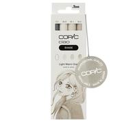 COPIC – Marqueurs Ciao – Shade Set Light Warm Gray – 3 Twin (moy. + Brush) + Multiliner 0,3mm
