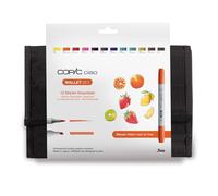 COPIC Ciao « Starter-Set », Set de 12 dans un Wallet, Twin Marker avec une pointe moyenne et une pointe Brush