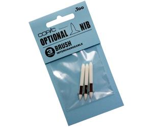 COPIC Classic, Optional Nib, Brush Interchangeable, 3 Pointes de Rechange pour Twin Marker avec Une Pointe Large et Une Pointe Fine