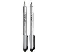 COPIC Drawing Pen F01, Black, Stylo à Dessin avec Plume Dure et Encre pigmentée résistante à l'eau (Lot de 2)