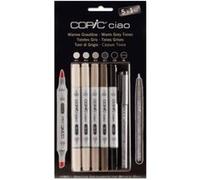 COPIC Marqueurs de dessin Ciao – Lot de 6 Gris chauds