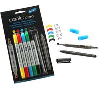 COPIC Marqueur de loisir créatif ciao 5+1 Set Couleurs vives