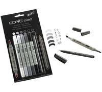 COPIC marqueur de loisir créatif ciao 5+1 set nuances de gris