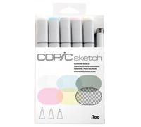 COPIC Sketch Set «Blending Basics» – 6 Twin Marker, pointe moyenne et pointe de brosse