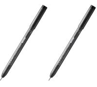 COPIC Multiliner 1,0 mm, Black, Feutre fin à pointe fine et encre à pigments résistante à l'eau (Lot de 2)