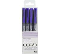 Copic Multiliner Set, Lavender, 4 Fineliners En Différentes Épaisseurs De Trait, Stylos À Dessin Avec Une Pointe Fine Et Une Encre Pigmentée Résistante À L'eau