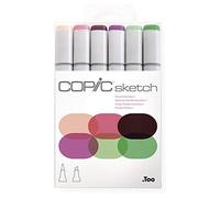 COPIC Set de marqueurs Sketch «Floral Favorite 1» – 6 Twin marqueurs, pointe moyenne et brosse