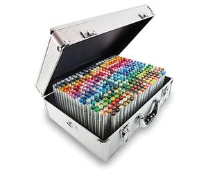 COPIC Sketch Set « Coffret de présentation », 360 pièces dans un coffret, 358 Twin Marker avec une pointe de largeur moyenne et une pointe « brush », y compris 2 marqueurs vides