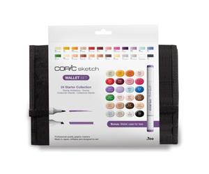 COPIC Sketch Set « Starter Set », 24 pièces en portefeuille, Twin Marker avec une pointe de largeur moyenne et une pointe Brush