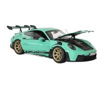 Copie Fidèle l’Origine avec Beaucoup Détails Arbre De Presse en Alliage, Modèle Miniature, Jouet De Collection pour Adulte Échelle 1:18 Porsche 911 992 GT3 RS NOREV 2022 Maquette Voiture(Vert)
