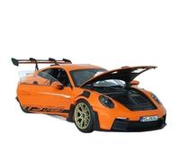 Copie Fidèle l’Origine avec Beaucoup Détails Arbre De Presse en Alliage, Modèle Miniature, Jouet De Collection pour Adulte Échelle 1:18 Porsche 911 992 GT3 RS NOREV 2022 Maquette Voiture(Orange)