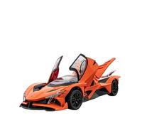 Copie Fidèle l’Origine Avec Beaucoup Détails Voiture Sport En Alliage 1:24 Pour Apollo Project EVO Jouet En Métal Moulé Super Voiture Course Modèle Véhicule Simulation Sonore Maquette Voiture(Orange)