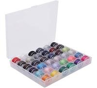 Copiel Fils de Canette de Machine à Coudre, 36 Pièces Couleurs Assorties Ensemble de Canette Pré-enroulée pour Brother Singer Janome Babylock Machine à Coudre avec Boîte de Rangement