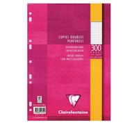 300 Copies Doubles Perforées - Petits Carreaux - 90g - Clairefontaine