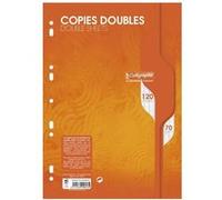 120 Copies Doubles Perforées 21x29,7 A4 Grands Carreaux Seyes 70g Clairefontaine