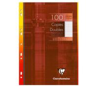 Clairefontaine Copies doubles perforées 47222C A4 100 p petits carreaux marge 90g Étui réutilisable