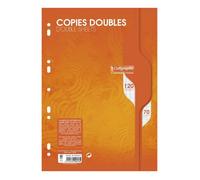 Copies doubles perforées - Séyès - 21x29,7 cm - 120 pages - 70g - Blanc